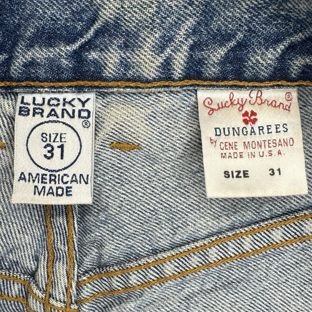 Vintage Lucky Brand Red Label Dungarees Relaxed Fit Denim USA Size 31x32